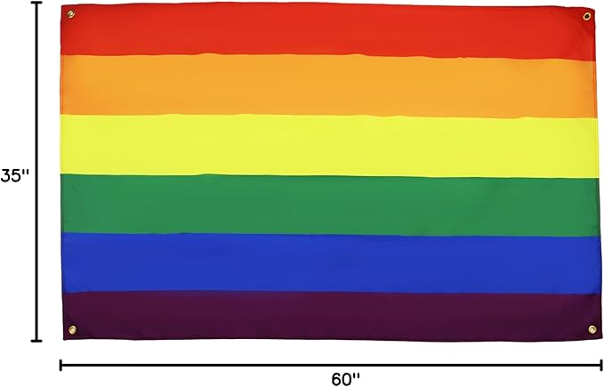 AZ FLAG Rainbow Flag 150 x 90 cm with 4 Eyelets for Balcony or Wall