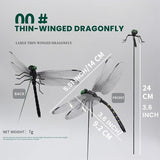 2026 New 40 Pcs Dragon Fly Clips for Bugs Repellent, 3D Artificial Dragonfly Hat Clip, Dragonfly Garden Decor (30PCS)