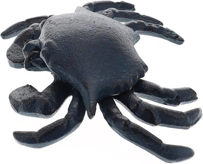 Top Brass Blue Crab Key Hider Figurine - Cast Iron with Secret Compartment - Indoor Trinket Box/Outdoor Garden Statue