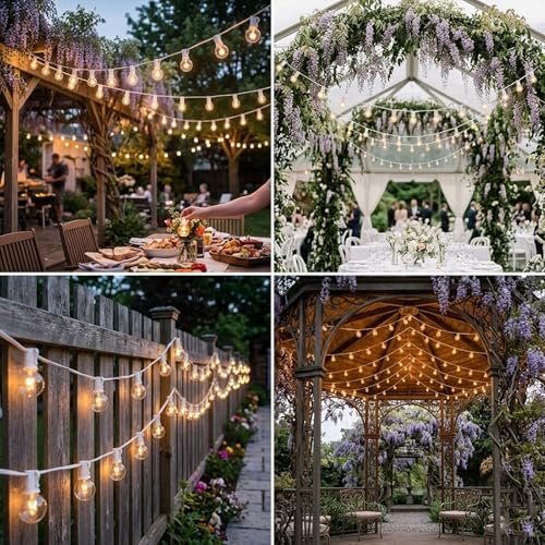 Outdoor String Lights - 25FT White Waterproof