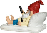 Relaxing Pool Gnome with Smartphone - 5.6" Heavy Resin Garden Statue - Weather-Resistant Funny Lawn Ornament - Summer Patio Decor - Unique Housewarming Gift