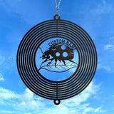 Personalized Ladybug Metal Wind Spinner, Custom Yard Sculpture for Outdoor Display, Kinetic Lawn Ornament, Nature Lover Gift (Ladybug Garden Wind Spinner)