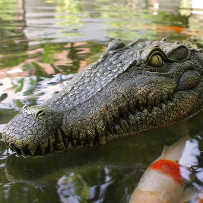 Floating Alligator Head, Pool Accessories,13.8 Inches Float Alligator Decoy for Pond, Fake Crocodile Head for Goose, Heron, Duck Deterrent Control, Garden Decor and Yard Decorations Accessories