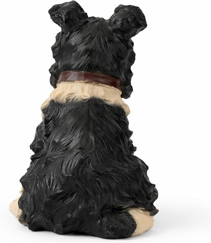 Tuxedo Border Collie Statues Outdoor Decorative, Dog Memorial Statue for Yard Lawn Patio Porch, Garden Pet Grave Marker Figures,