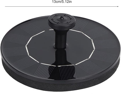 Solar Water Feature Floating Fountain Pump, 3S Fast Start Solar Powered Bird Bath Water Pump with Multiple Nozzles, 1.0W 13cm Compact Aerator for Garden Pond Fish Aquarium Pool