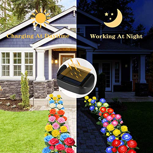 Solar Flower Garden Stake Lights