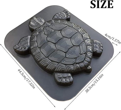 Concrete Molds DIY Unique Turtle Shape Stepping Stone Molds Reusable Personalized Garden Decor Tortoise Pavement Mold for Crafting Statue, Pathway, Stepping Stones