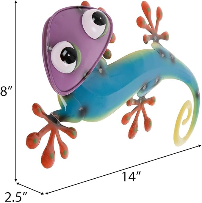 Hobby Lobby Metal Gecko Wall Art, Bouncing Head Design, Spring (Purple)