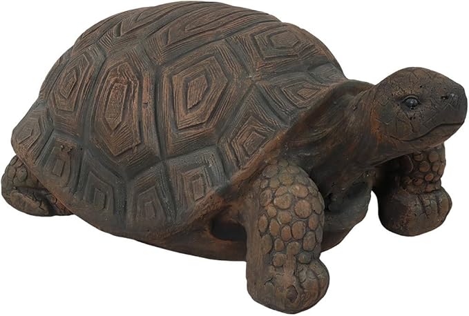 Sunnydaze Tanya the Garden Turtle Statue - Turtle Garden Decor for Yard, Lawn, Patio Décor – 20" x 12" Durable Poly-Concrete - Gift Idea