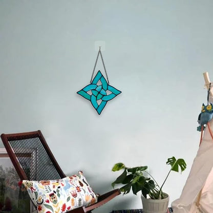 Celtic Trinity Knot Stained Glass Window Hanging Suncatcher Ornament,Irish Decoration Handmade Birthday Gifts for Women Parents Aunt Sister,St Patrick's Day Gifts for Mom Grandma