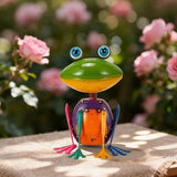 Frog Garden Decor Metal Yard Art Rustproof Garden Statues Outdoor Figurines for Patio Porch Lawn Gardening Gifts