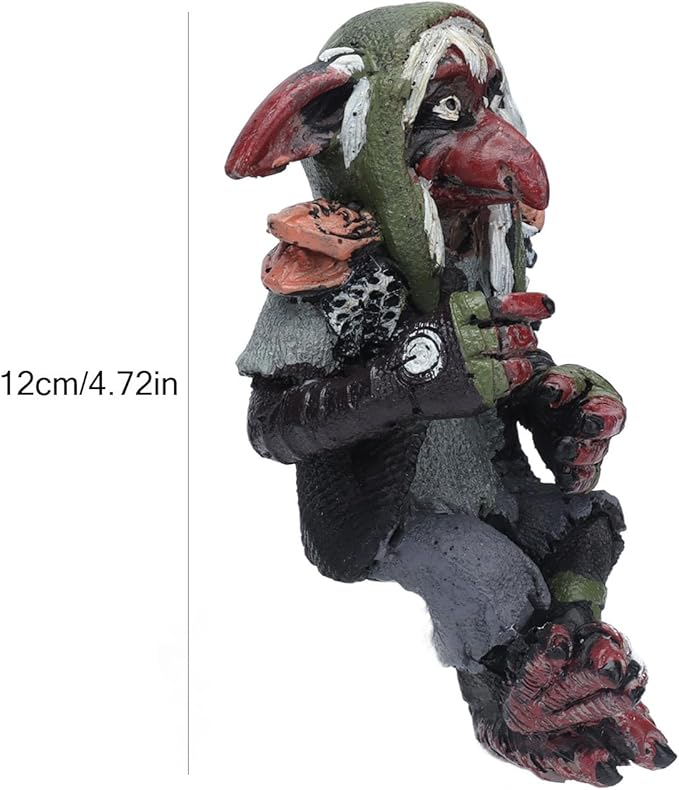 Garden Resin Statue, Big Goblin Statue Leprechaun Anime Character Sculpture Home Decor Sculpture Figurine for Indoor Outdoor Lawn Ornaments