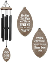 ASTARIN Personalized Happy Retirement Gift, Custom Name Retirement Wind Chimes for Women Men, 35" Large Deep Tone Wind Chime Retire Gifts for Co-Workers Boss Friends Parents(Produced in USA)