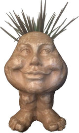 homestyles 8.5 in. Stone Wash Daisy The Muggly Statue Face Planter Holds 3 in. Pot