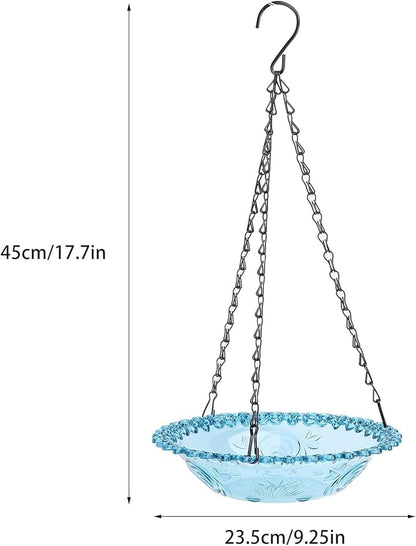 Solar Bird Bath Fountain | Hanging Plastic Water Fountain for Garden/Patio/Yard | Solar Powered Hummingbird Fountain with 3 Water Flow Modes | 28.75oz Lightweight Design