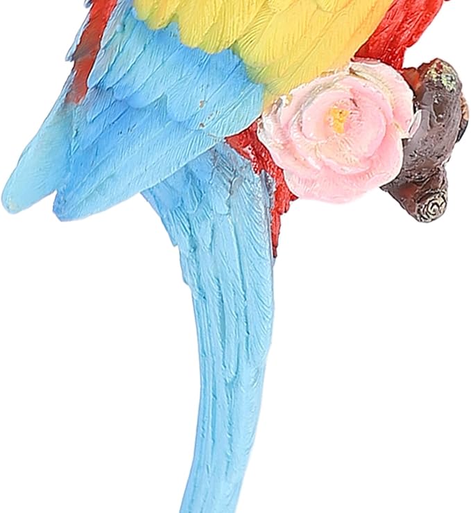 Pssopp Sculpture Ornament Decor,Bright Statues Outdoor Patio Garden Statues Statues Miniature Art Carved Small Animal Rustic Wildlife Decor for Garden (Red)