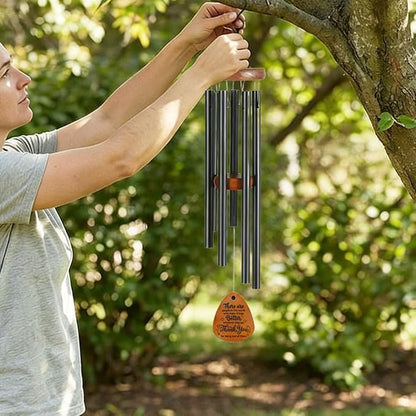 Wind Chimes for Garden, Unique Grateful Memorial Wind Chime for Balcony Porch Window Patio Decor, Thank You Gifts on Thanksgiving Birthday for Friends, Family, Teachers, Coworkers
