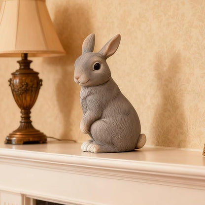 Rabbit Statue Outdoor Decor,4.9''(H) Cute Bunny Garden Sculptures for Yard Lawn,Resin Animal Figurines Home Porch Patio Table Art Decorations