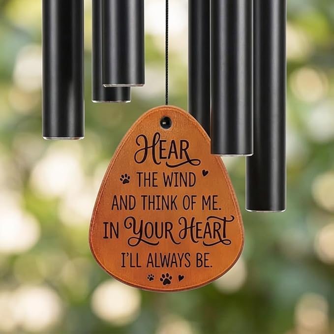 Pet Memorial Wind Chimes, Sympathy Gifts for Loss of Pets, Pet Bereavement Wind Chime for Garden Balcony Porch Window Patio, Unique Memorial Windchime Gifts for Friends and Family