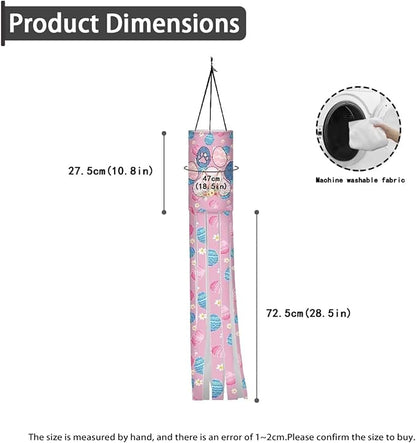 Jeiento Set of Windsock Colorful Egg Rabbit Windsock Flags for Outside Happy Easter Day Party Decor Easter Bunny Garden Flags Holiday Outdoor Hanging Decoration Lightweight 40Inch Wind Sock Flags