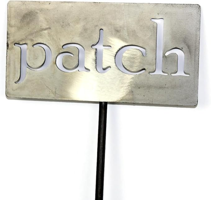 Classic Metal Garden Markers Clearance Items 20 to 33 Inches Tall (Raw Unfinished Steel, patch)