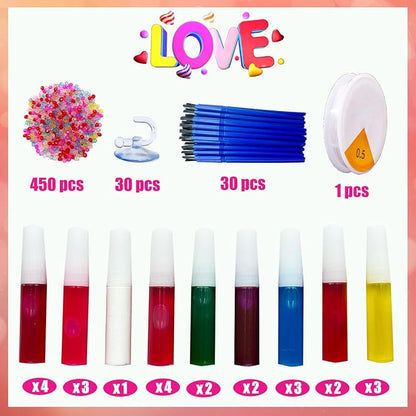 AUEKIV Valentines Suncatcher Crafts Kit 30 Sets Heart Suncatchers Window Art Paint Sun Catcher DIY Craft Kits Rose for Valentine's Day Classroom Activities Party Gift Exchange