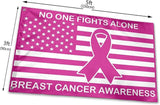 Breast Cancer Awareness Flag 3x5 Ft Outdoor Indoor With Grommet Pink Ribbons Garden Yard Banner Decorative Sign
