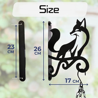 Looking Back at The Fox Iron Plant Hangers Hooks for Outdoor -10inch Hanging Plants Flower Fern Pots Lantern Bird Feeder Wind Chimes for Porch Garden Farmhouse