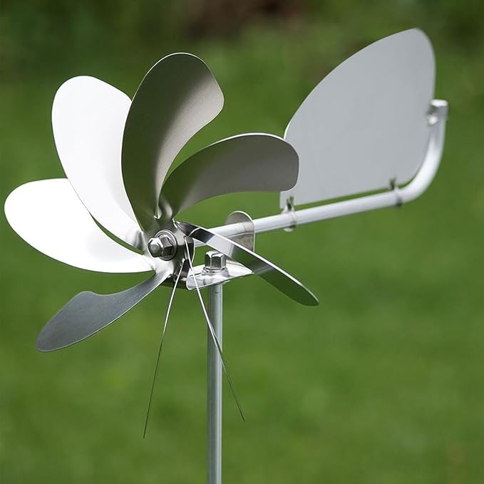 Retro Garden Spinner 360 Degree Rotation Metal Willdmill for Outdoor Yard Garden Sculptures Decoration