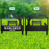 Personalized Metal Garden Stake - Outdoor Memorial Decoration, Sympathy Gift, Yard or Grave Marker - Planted in Memory of