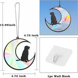 Colorful Suncatcher Rainbow Maker Prism Moon Dog Acrylic Pendant for Window Hanging Home Garden Party Wedding Ornament Gift