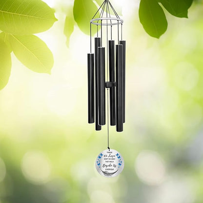 ASTARIN Personalized 30" Bereavement Wind Chimes for Outside, Memorial Gift in Remembrance of a Loved One, Sympathy Gift for Loss of Mother Father Husband, Garden Patio Decor