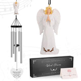 Angel Memorial Wind Chimes for Loss of Loved One Sympathy Gifts for Outside Large Outdoor Wind Chimes, Bereavement Gift Ideas, Condolence Memorial Gifts for Loss of Mom Dad Husband