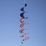In the Breeze 5175 24" Stars and Stripes Curlie Spinner-Outdoor Hanging Decoration
