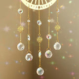 Artilady Evil Eye Garden Suncatcher - Large Prisms Crystal Ball Wind Chimes for Outside Sun Catcher Indoor Window Boho Witchy Room Home Bedroom Decor Christmas Housewarming Gift for Her