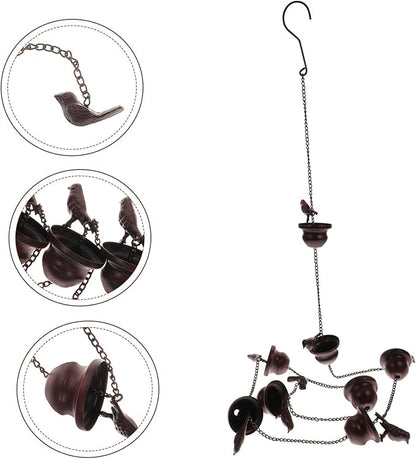 Decorative Metal Rain Chain for Gutters Drainage Elegant Cups Outdoor Garden Decor Resistant Design for Rainwater Diverter