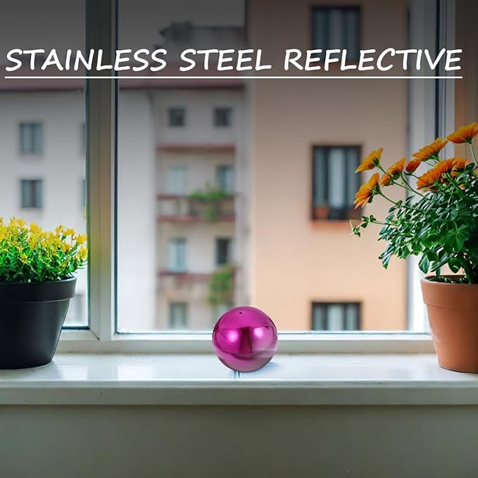 KESYOO Premium Stainless Steel Garden Gazing Ball Polished Shiny Reflective Globe for Outdoor Patio Lawn Decoration Mirror Sphere for Indoor and Outdoor Visual Enhancement
