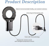 2PCS 500 Watt Bird Bath De-Icer with Thermostat, Cast Aluminum Submersible Chicken Water Heater, Heated Bird Bath, Power Cord 9.8 Ft