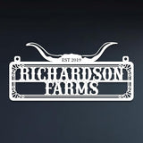 Personalized Metal Farm Sign, Customized Family Name Ranch Sign, Large Last Name Sign for Farmhouse Decoration, Outdoor Farm Wall Art, Welcome Sign, Entrance Gate Sign, Farm Lovers Gift, Garden Decor