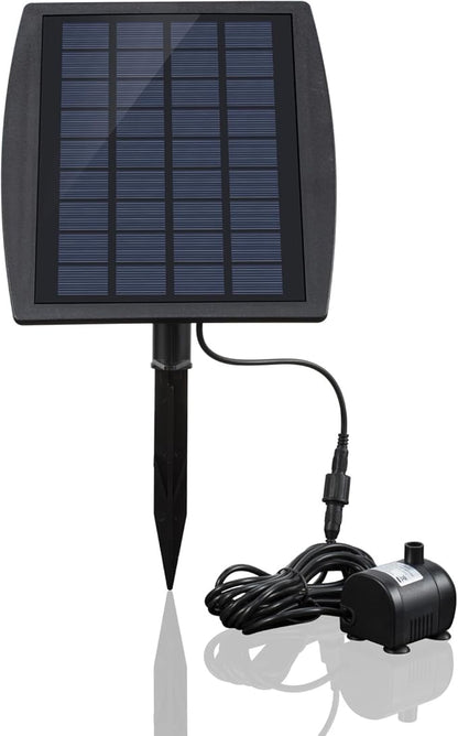 Meichoon Solar Fountain Pump with Panel 2.5W Birdbath Fountain Pond Pump Kit for Patio Garden Fish Tank Decoration MY04
