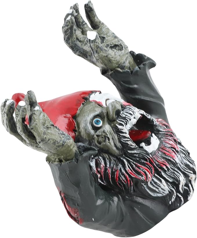 Zombie Garden Gnomes Zombie Dwarf, Garden Statue Sculpture Evil Scary Outdoor Halloween Decoration Ornament Horror Zombie Dead Gnome Zombie Gnome for Indoor and Outdoor Patio Use