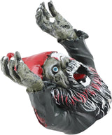Zombie Garden Gnomes Zombie Dwarf, Garden Statue Sculpture Evil Scary Outdoor Halloween Decoration Ornament Horror Zombie Dead Gnome Zombie Gnome for Indoor and Outdoor Patio Use