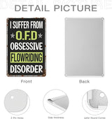Vintage Metal Tin Sign Obsessive Love Flowriding Flowboarding for Home,Patio,Yard,Kitchen & More 8x12 Inches Retro Funny Quote Wall Decor for Indoor & Outdoor Use