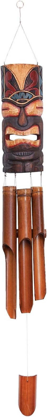 Beachcombers Tiki Mask Windchime L4.72 X W1.96 X H10.62 Brown