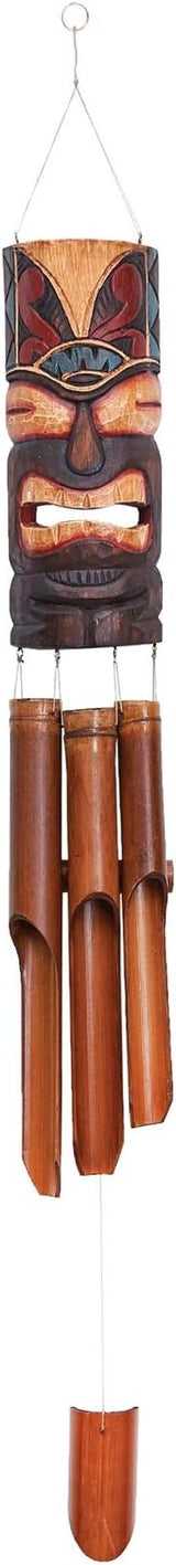 Beachcombers Tiki Mask Windchime L4.72 X W1.96 X H10.62 Brown