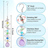 Sun Catchers, 4 Pcs Crystal Suncatchers for Indoor Windows Hanging Decorative Crystals Ball Prism for Yard and Garden Indoor Home Wedding Party Car Mirror Christmas Tree Decorations