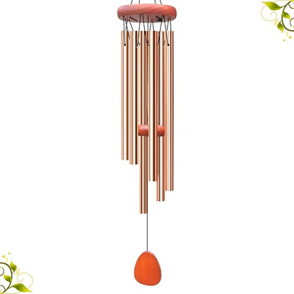 Wind Chimes for Outside, Soothing Melodic Memorial Sympathy Wind Chime, Suitable Outdoor Garden Decor, Gift for Mom Women Neighbors (Light Gold Wind Chimes-26in)