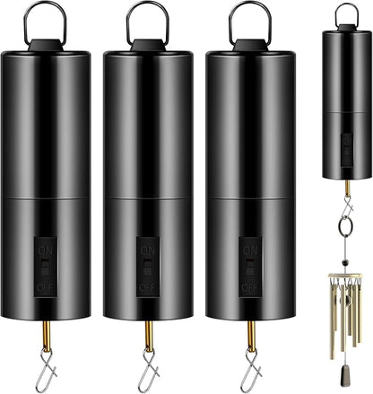 3 Pieces Hanging Black Rotating Motor Wind Spinner Mobile Battery Operated Motor Multi-Purposes Rotatable Hook for Garden Decoration Accessory Supplies