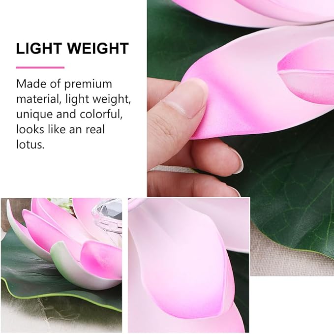BESTonZON 2pcs Solar Floating Lotus Pond Lights, Outdoor Landscape LED Water Garden Decor with Color-Changing Gradient, Solar-Powered Waterproof Pool Lamps for Garden Pond