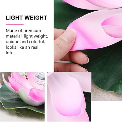 BESTonZON 2pcs Solar Floating Lotus Pond Lights, Outdoor Landscape LED Water Garden Decor with Color-Changing Gradient, Solar-Powered Waterproof Pool Lamps for Garden Pond